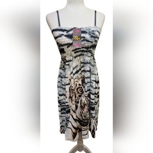 SIROU TIGER PRINT SUNDRESS - SIZE XL